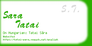 sara tatai business card